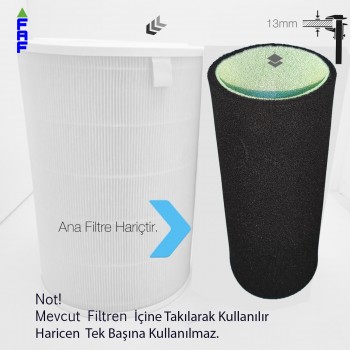 Xiaomi mi Hava Temizleyici 1 / 2/ 2H / 2S / 3H / PRO Hava Temizleyici  Filtre İçi Uyumlu Şarj Edilebilir Formaldehit Karbonlu Koku Giderci İç Kartuş  13MM